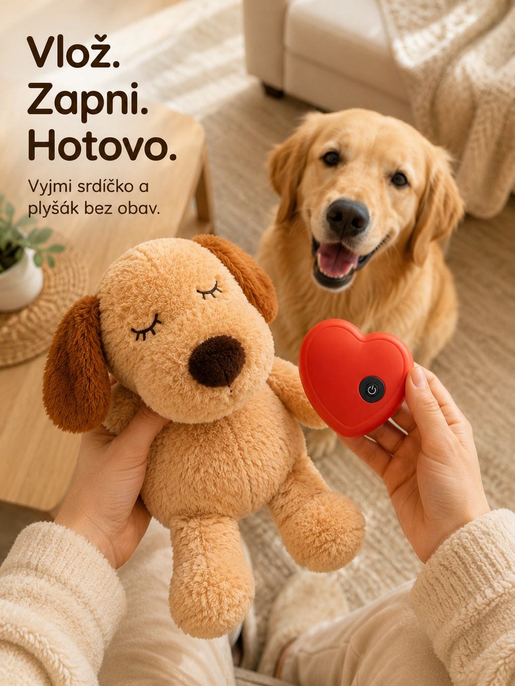 Psí mazlík - Plyšák s tlukoucím srdcem